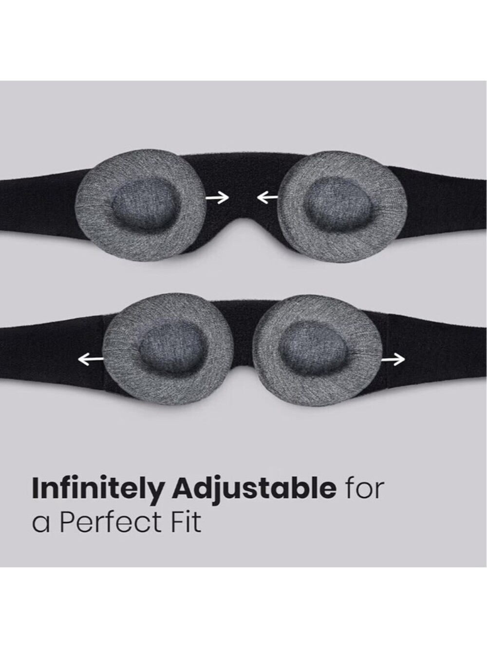Manta Sleep Slim Mask Ultra-Light Blackout Eye Mask Adjustable Eye Cups NIB NWT - Picture 6 of 8